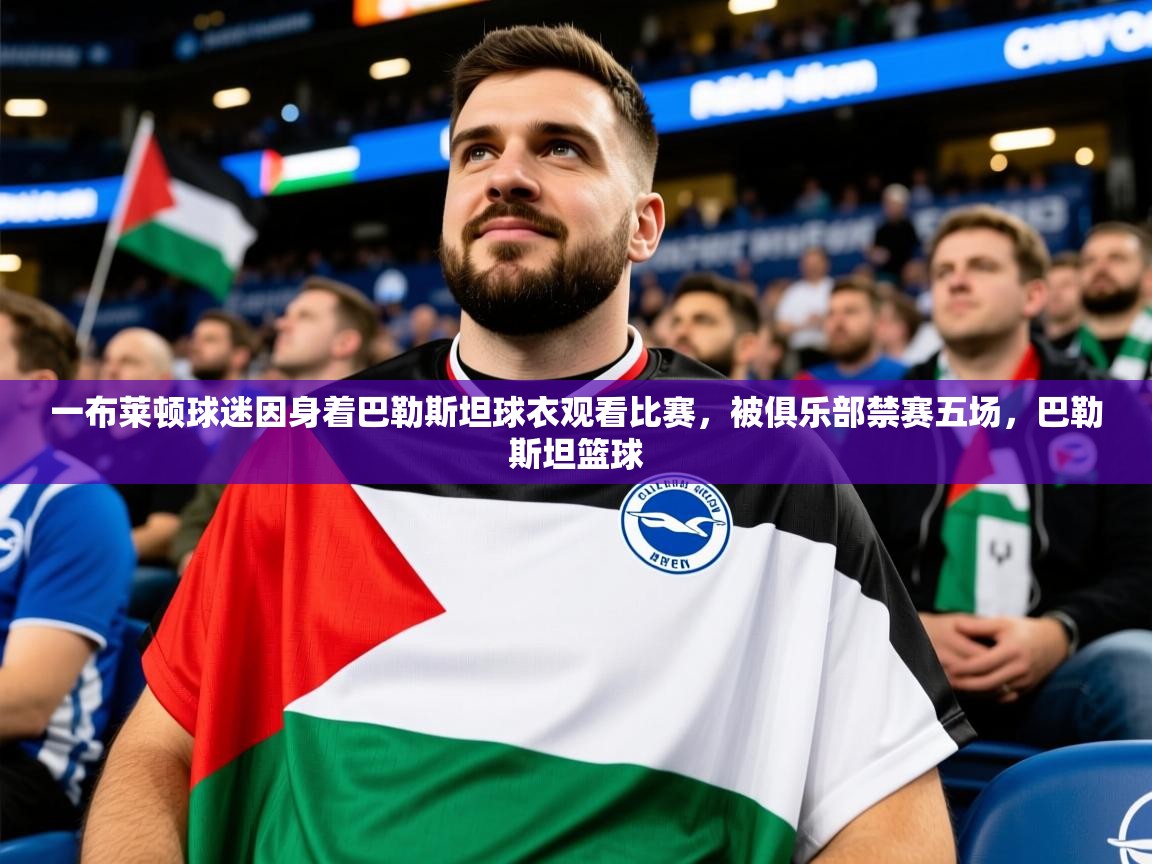 2025爱游戏体育注册活动一布莱顿球迷因身着巴勒斯坦球衣观看比赛，被俱乐部禁赛五场，巴勒斯坦篮球  第4张
